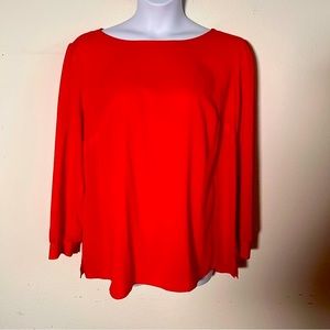 NWOT Ann Taylor LOFT long sleeved blouse Size 18 with boatneck front and v back